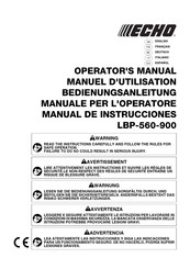 Echo LBP-560-900 Manuel D'utilisation