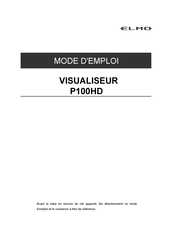 Elmo P100HD Mode D'emploi