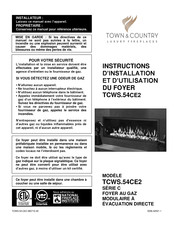 Town & Country Luxury Fireplaces TCWS.54CE2 Série Instructions D'installation Et D'utilisation