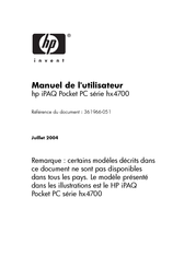 HP iPAQ Pocket PC hx4700 Manuel De L'utilisateur