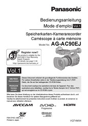 Panasonic AG-AC90EJ Mode D'emploi