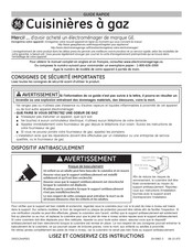 Ge JCGBS60DEKBB Guide Rapide