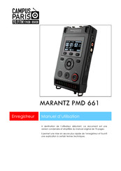 Marantz PMD 661 Manuel D'utilisation