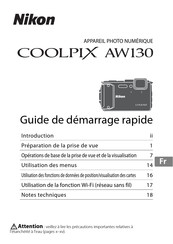 Nikon COOLPIX AW130 Guide De Démarrage Rapide