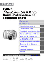 Canon PowerShot SX100 IS Guide D'utilisation