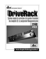 dbx DriveRack 240 Mode D'emploi