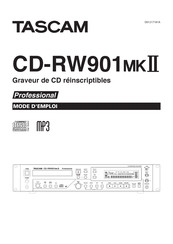 Tascam CD-RW901MK2 Mode D'emploi