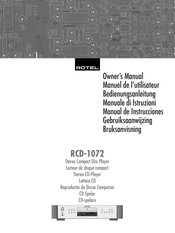 Rotel RCD-1072 Manuel De L'utilisateur