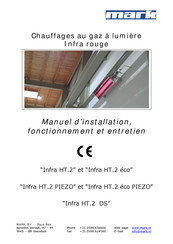 Mark Infra HT.2 éco PIEZO Manuel D'installation, Fonctionnement, Entretien