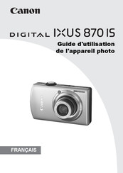 Canon DIGITAL IXUS 870 IS Guide D'utilisation