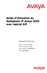 Avaya Deskphone IP 1220 Guide D'utilisation