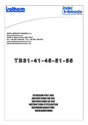 Indel Webasto Marine TB31 Instructions D'utilisation