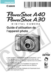 Canon PowerShot A30 Guide D'utilisation