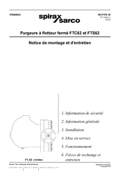 Spirax Sarco FTC62 Notice De Montage Et D'entretien