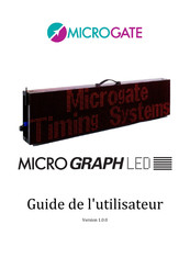 Microgate Micro Graph Led Guide De L'utilisateur
