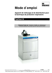 Meiko TopClean M Mode D'emploi