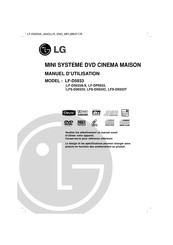LG LF-DP5933 Manuel D'utilisation