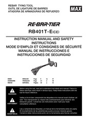 Max REBARTIER RB401T-E Série Mode D'emploi Et Consignes De Sécurité