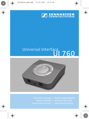 Sennheiser Communications UI 760 Notice D'emploi