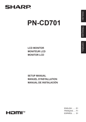 Sharp PN-CD701 Manuel D'installation