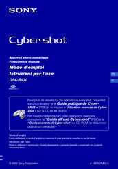 Sony Cyber-shot DSC-S930 Mode D'emploi