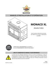 Flame Energy MONACO XL Série Manuel D'installation Et D'opération