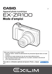 Casio Exilim EX-ZR20 Mode D'emploi