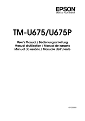 Epson TM-U675P Manuel D'utilisation