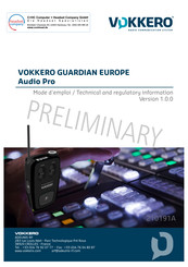Vokkero GUARDIAN Audio Pro Mode D'emploi