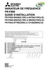 Mitsubishi Electric FR-F840-00023 Manual D'instructions