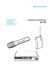 Sennheiser evolution wireless Série ew 300 Notice D'emploi