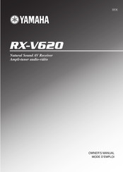 Yamaha RX-V620 Mode D'emploi