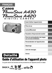 Canon PowerShot A430 Guide D'utilisation