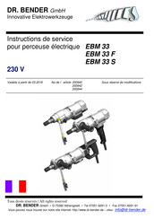 DR. BENDER EBM 33 F Instructions De Service