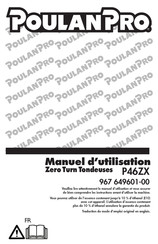 Poulan Pro P46ZX Manuel D'utilisation