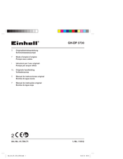 EINHELL GH-DP 3730 Mode D'emploi Origine