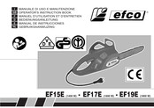 Efco EF19E Manuel D'utilisation Et D'entretien