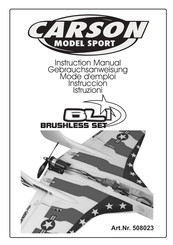 Carson BL 1 BRUSHLESS SET Mode D'emploi