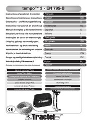 Tractel tempo 3 - EN 795-B Instructions D'emploi Et D'entretien