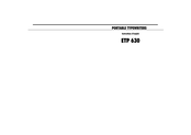 Olivetti ETP 630 Instructions D'emploi