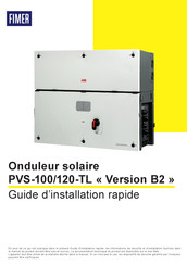 Fimer PVS-100-TL Guide D'installation