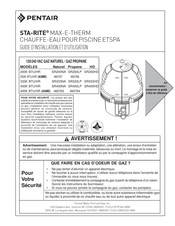Pentair STA-RITE MAX-E-THERM SR400LP Guide D'installation Et D'utilisation