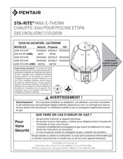 Pentair STA-RITE MAX-E-THERM SR333LP Guide D'installation Et D'utilisation