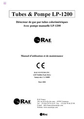 RAE Systems LP-1200 Manuel D'utilisation Et De Maintenance