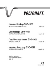 VOLTCRAFT DSO-1022 Notice D'emploi