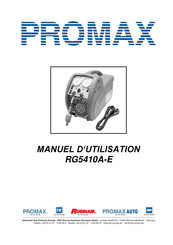 Promax RG5410A-E Manuel D'utilisation