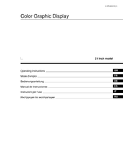 Sony GDM-5403 Mode D'emploi