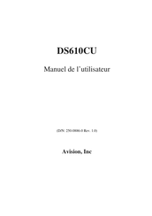 Avision DS610CU Manuel De L'utilisateur