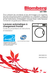 Blomberg WM 98400 SX Manuel D'installation Et Guide Du Propriétaire