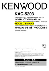 Kenwood KAC-5203 Mode D'emploi